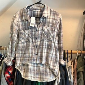 NWT Hippie Laundry hi-low flannel